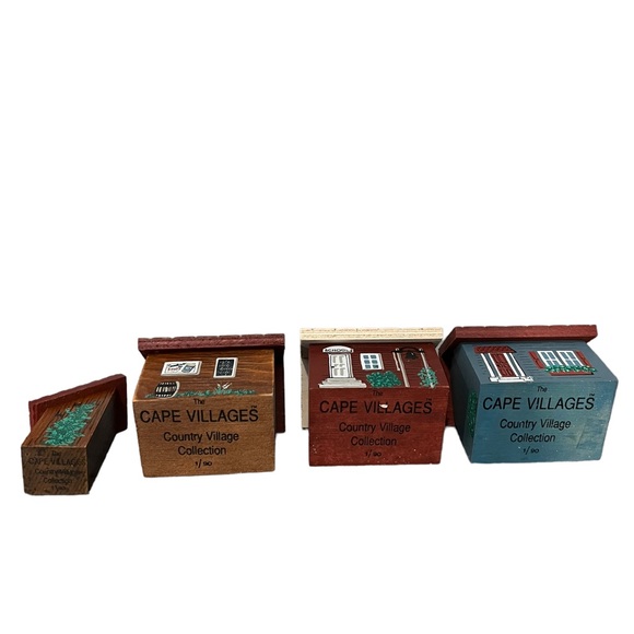 Vintage 1990 Cape Craftsman Country Village by Artist Rose Kennedy 7 Piece Set - Picture 9 of 12